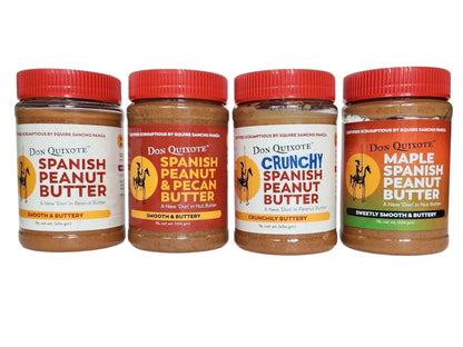 The INDECISION PACK: 4 jars in all: One each of SMOOTH, CRUNCHY, MAPLE, and SPANISH PEANUT & PECAN